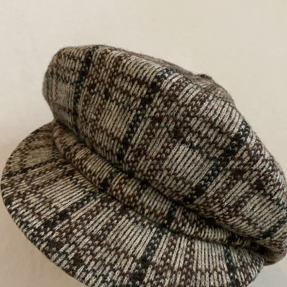 {VTG} Kangol Design | Four Panel Wool Blend Tweed Plaid Hat Cap Made in England - Picture 13 of 16